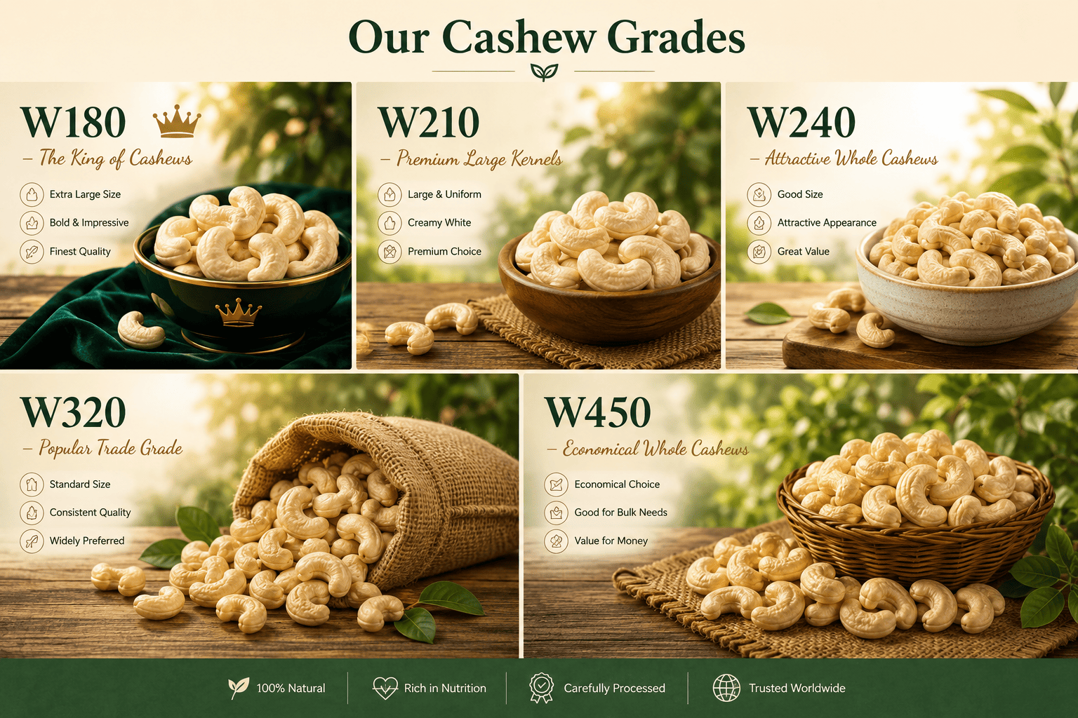 Cashew Grades